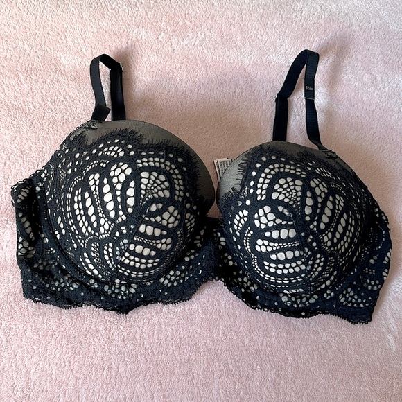 VS (32DD) DREAM ANGELS LACE LINED DEMI BRA - Picture 4 of 4